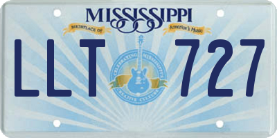 MS license plate LLT727