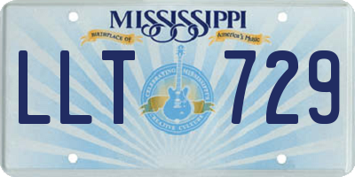 MS license plate LLT729