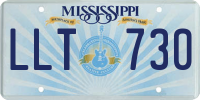 MS license plate LLT730
