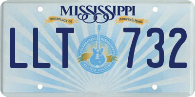 MS license plate LLT732