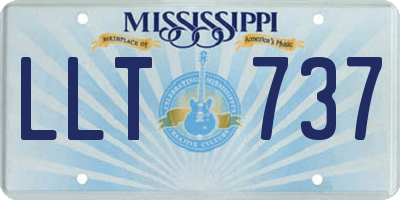 MS license plate LLT737