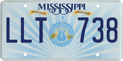 MS license plate LLT738