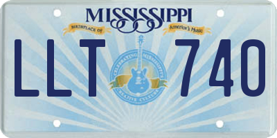 MS license plate LLT740