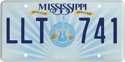 MS license plate LLT741