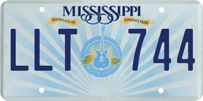 MS license plate LLT744