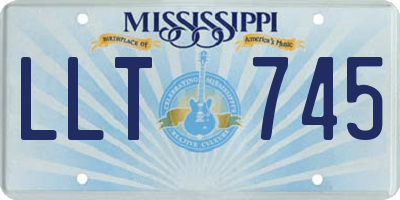 MS license plate LLT745