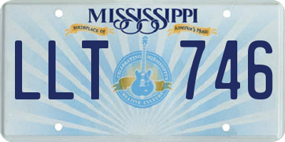 MS license plate LLT746