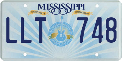 MS license plate LLT748