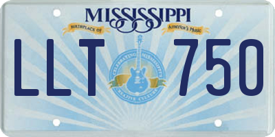 MS license plate LLT750