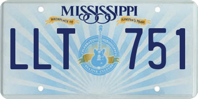 MS license plate LLT751