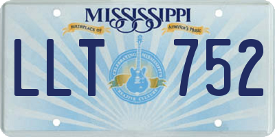 MS license plate LLT752