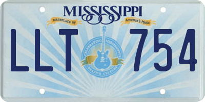 MS license plate LLT754