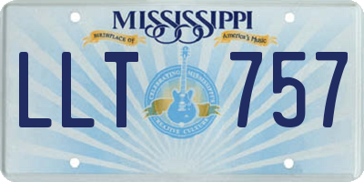 MS license plate LLT757