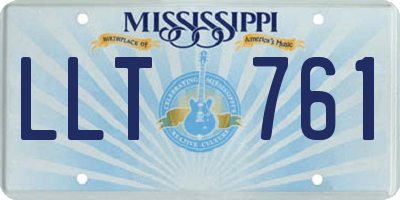 MS license plate LLT761