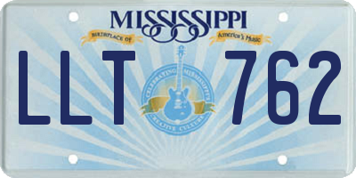 MS license plate LLT762