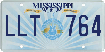 MS license plate LLT764