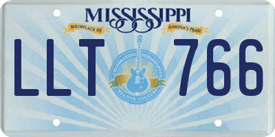 MS license plate LLT766