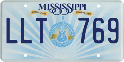 MS license plate LLT769