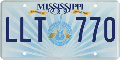 MS license plate LLT770
