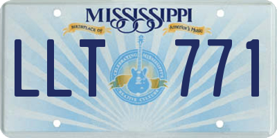 MS license plate LLT771