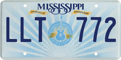 MS license plate LLT772