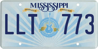 MS license plate LLT773