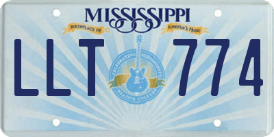 MS license plate LLT774