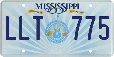 MS license plate LLT775