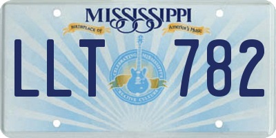 MS license plate LLT782