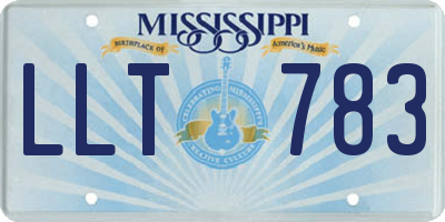 MS license plate LLT783