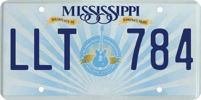 MS license plate LLT784
