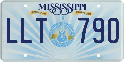 MS license plate LLT790
