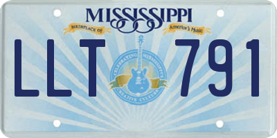 MS license plate LLT791