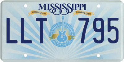 MS license plate LLT795