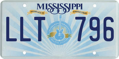 MS license plate LLT796