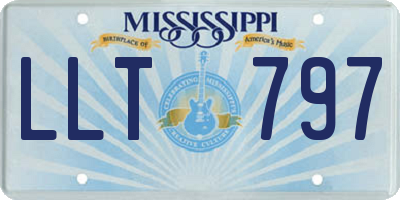 MS license plate LLT797