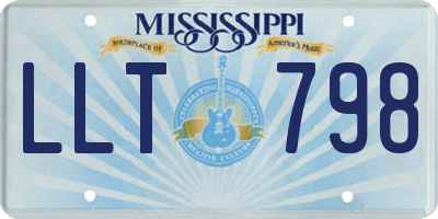 MS license plate LLT798