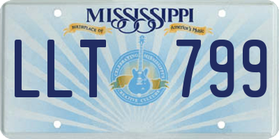 MS license plate LLT799
