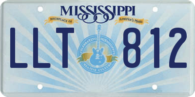 MS license plate LLT812