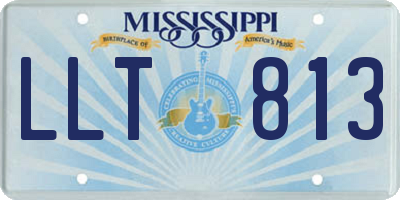 MS license plate LLT813