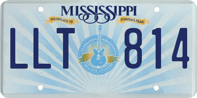 MS license plate LLT814