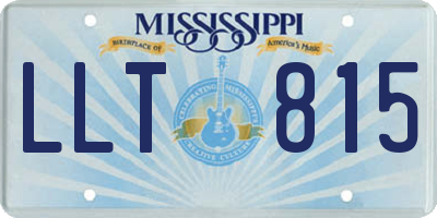 MS license plate LLT815
