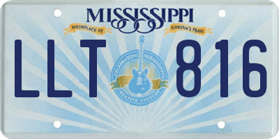 MS license plate LLT816