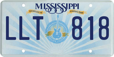 MS license plate LLT818