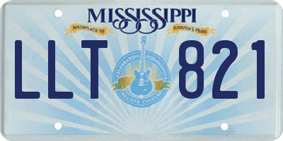 MS license plate LLT821