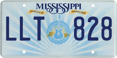 MS license plate LLT828
