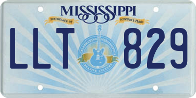 MS license plate LLT829