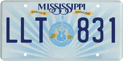 MS license plate LLT831