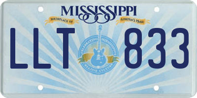 MS license plate LLT833