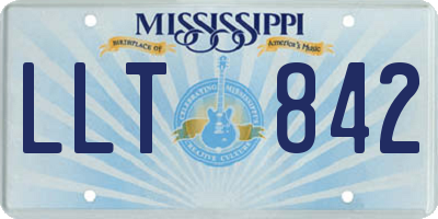 MS license plate LLT842